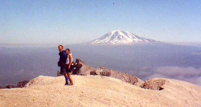 Ellen and Reed on Mt. St. Helens